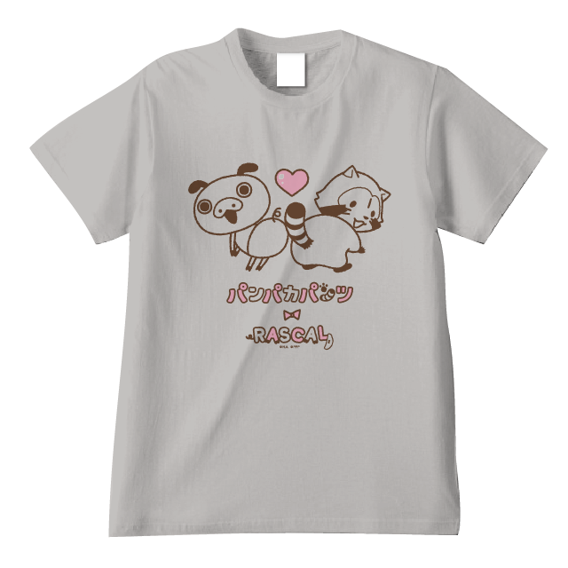 パンパカパンツ×ラスカル Tシャツ　ライトグレー