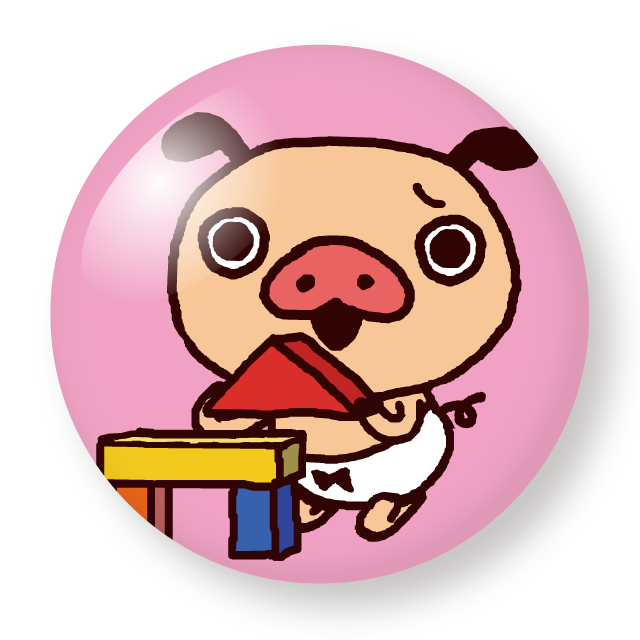パンパカパンツ 缶バッジ(いそがしいの)